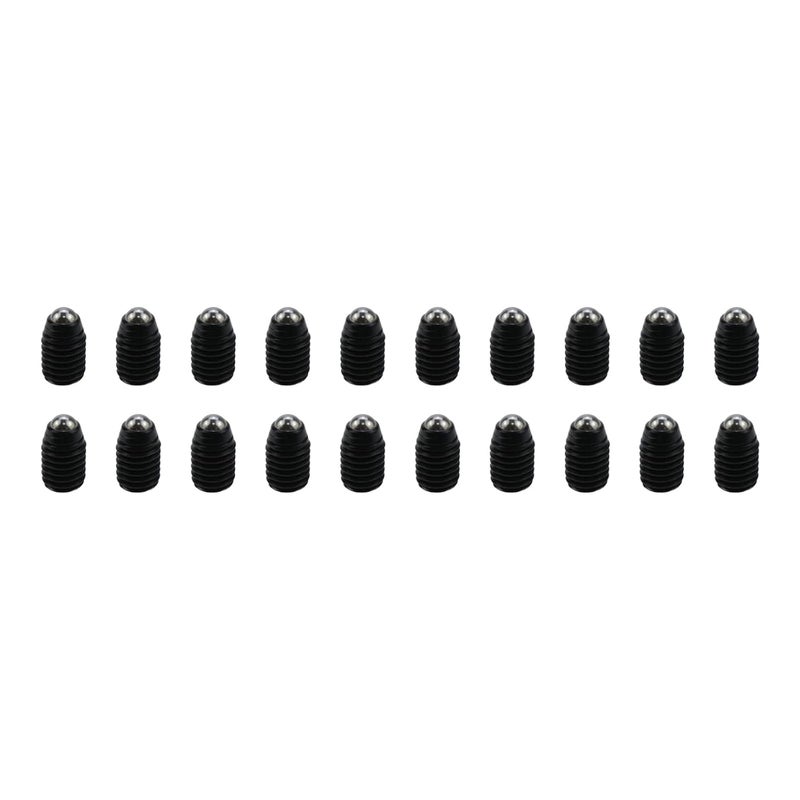 Sscon 20Pcs M8*12mm Carbon Steel Hexagon Socket Black Spring Plungers Ball Plungers Ball Screws - Image 1